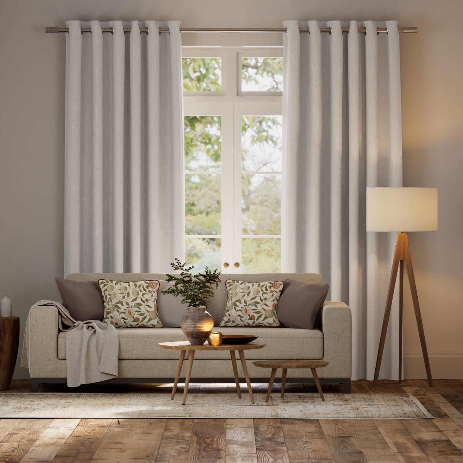 Colorized Sedona Blackout Mist Grey Curtains 6349