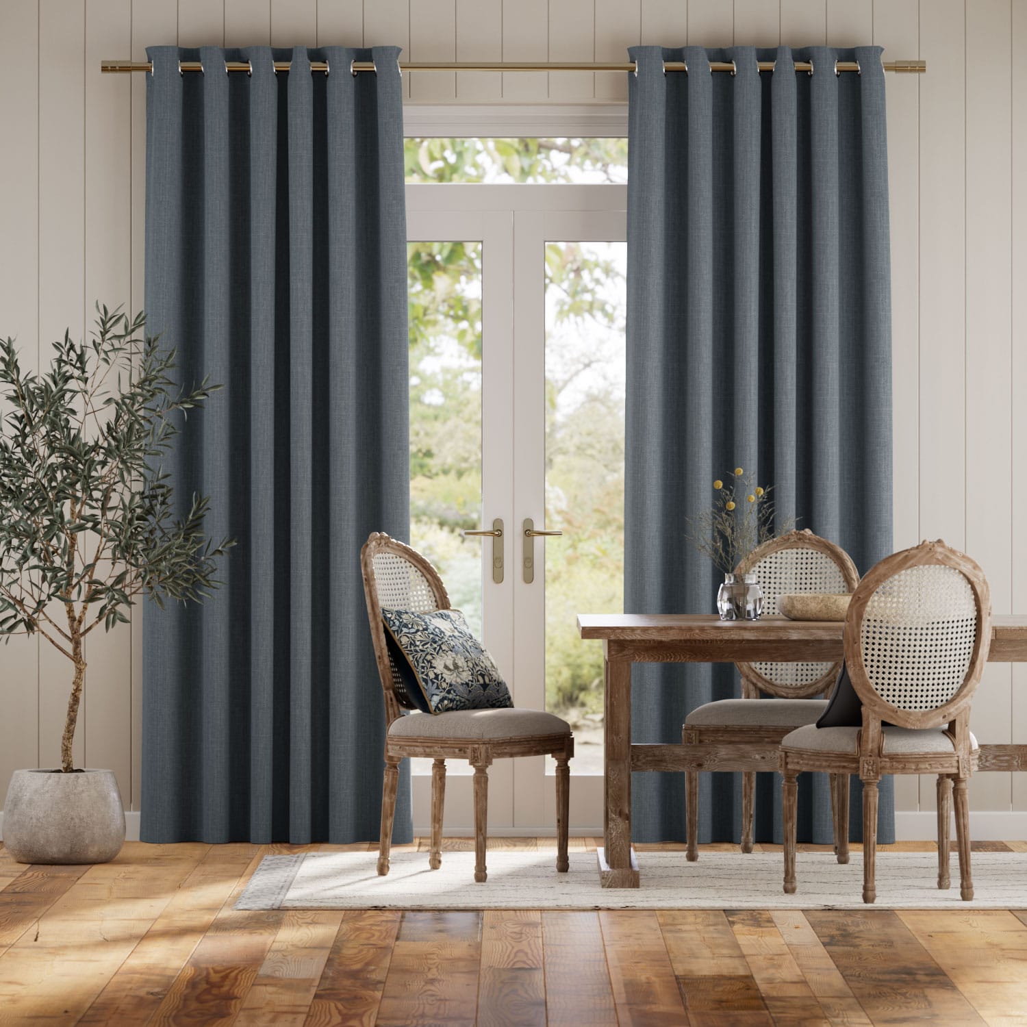 Colorized Averley Denim Curtains