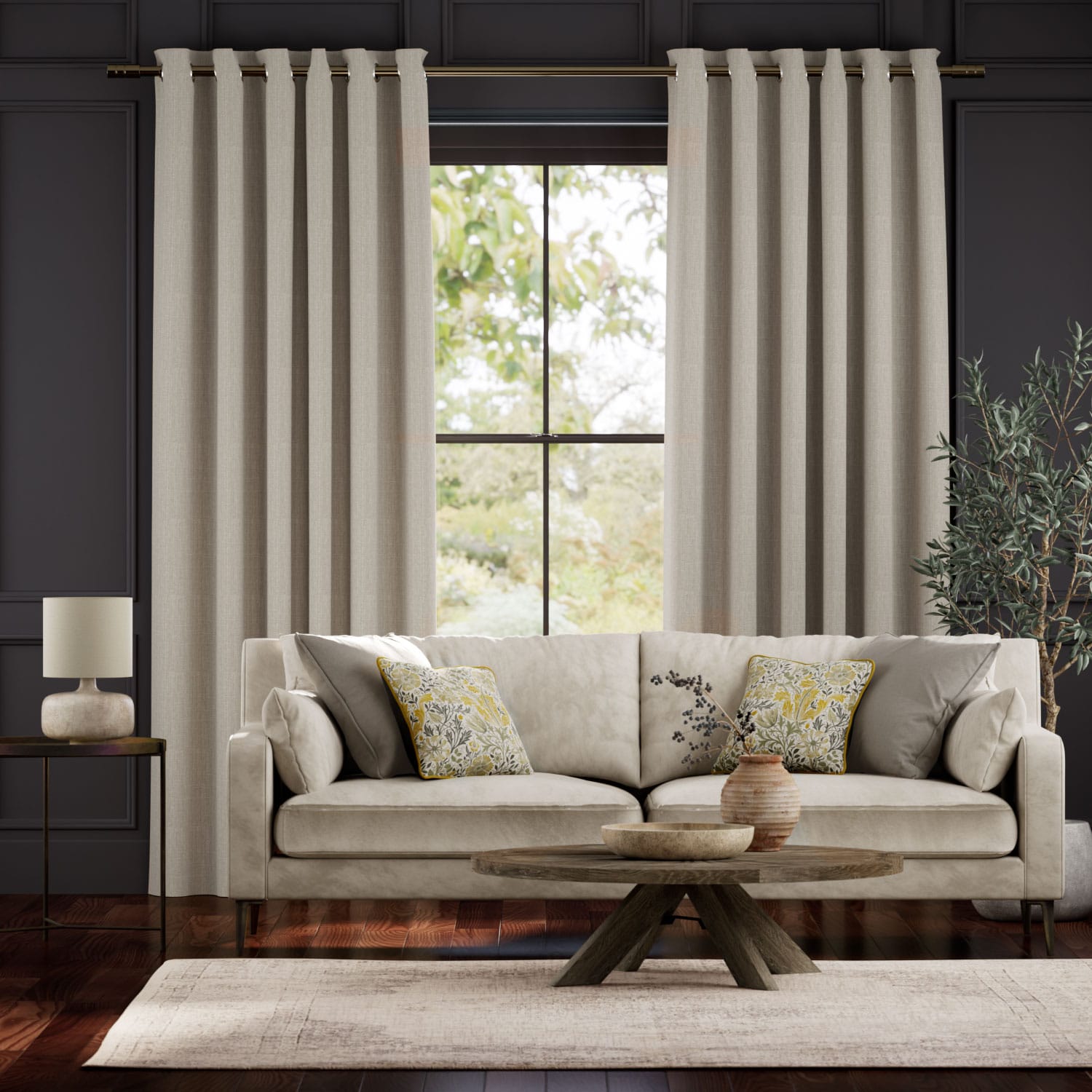 Colorized Averley Parchment Curtains 6378
