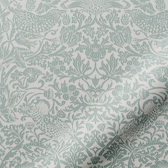 ColorizedPLA William Morris Strawberry Thief Jacquard Opal  Curtains 6394