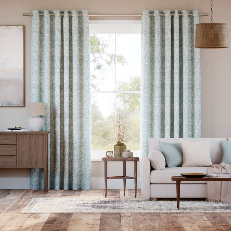 Colorized William Morris Strawberry Thief Jacquard Opal  Curtains 6394