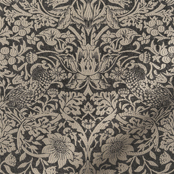 ColorizedPLA William Morris Strawberry Thief Jacquard Antique Bronze  Curtains