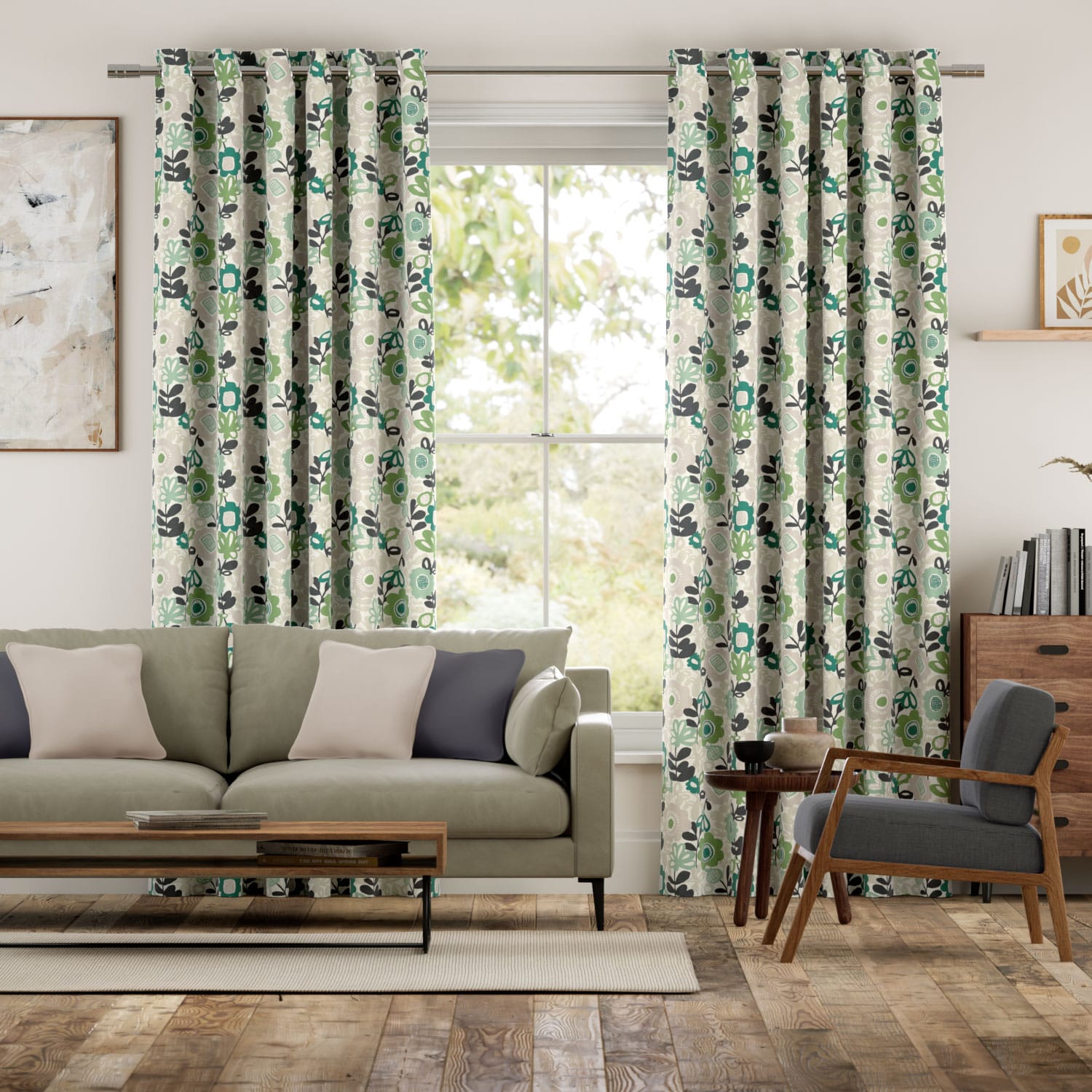 Colorized Kukkia Shamrock Curtains