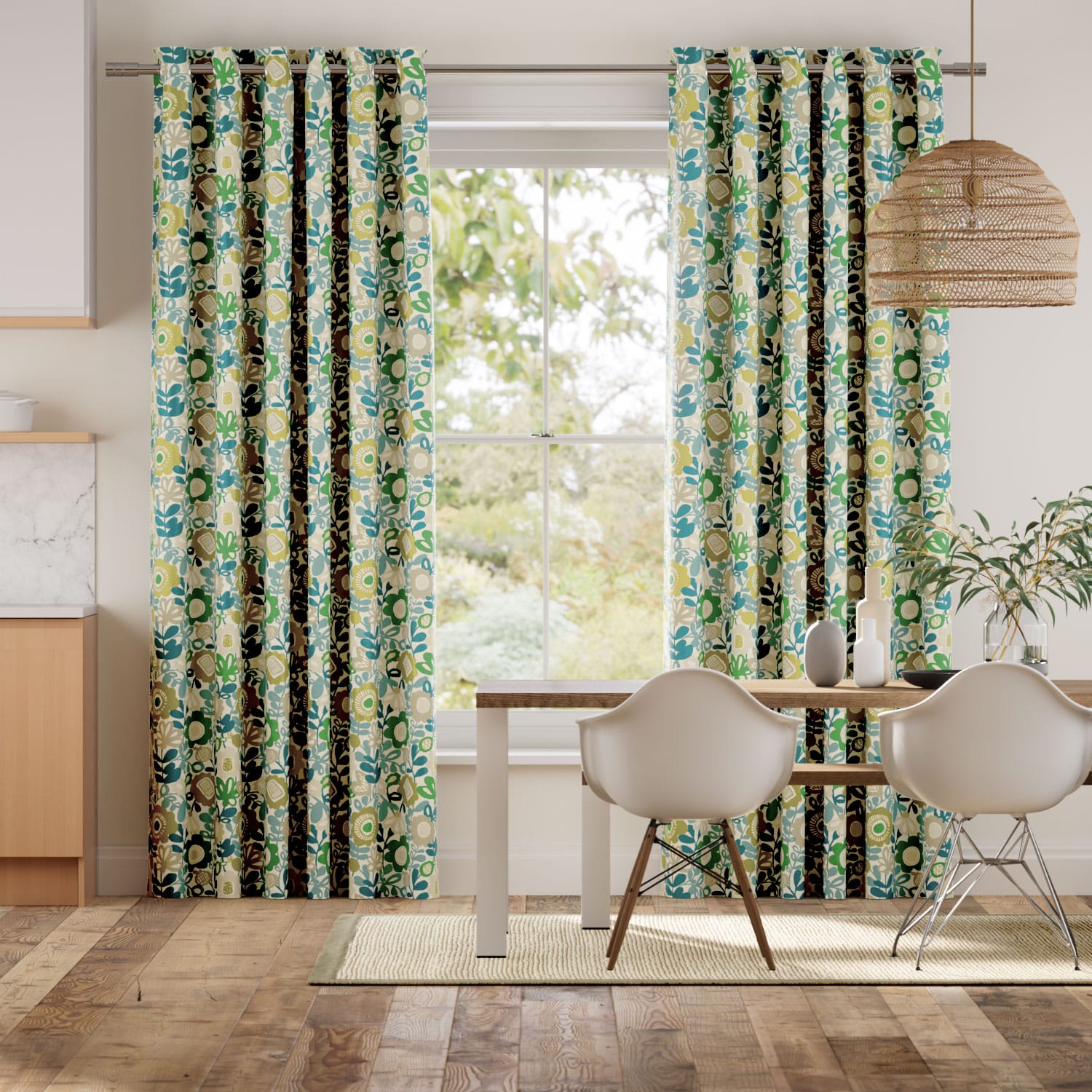 Colorized Kukkia Pacific Curtains 6427