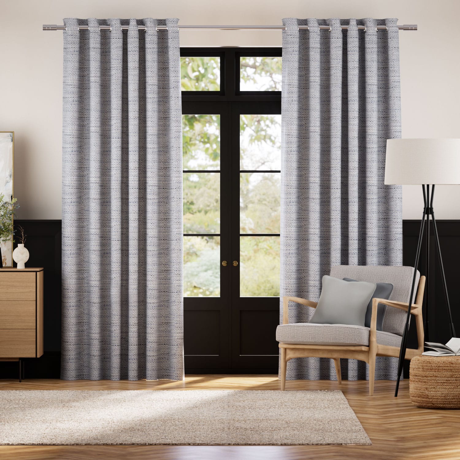 Colorized Cleo Cobalt Curtains 6436