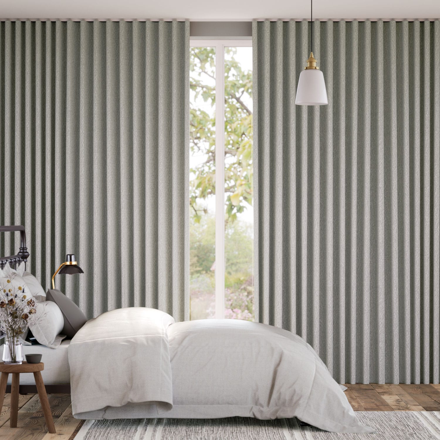 Colorized Costello Dove Grey Curtains 6445