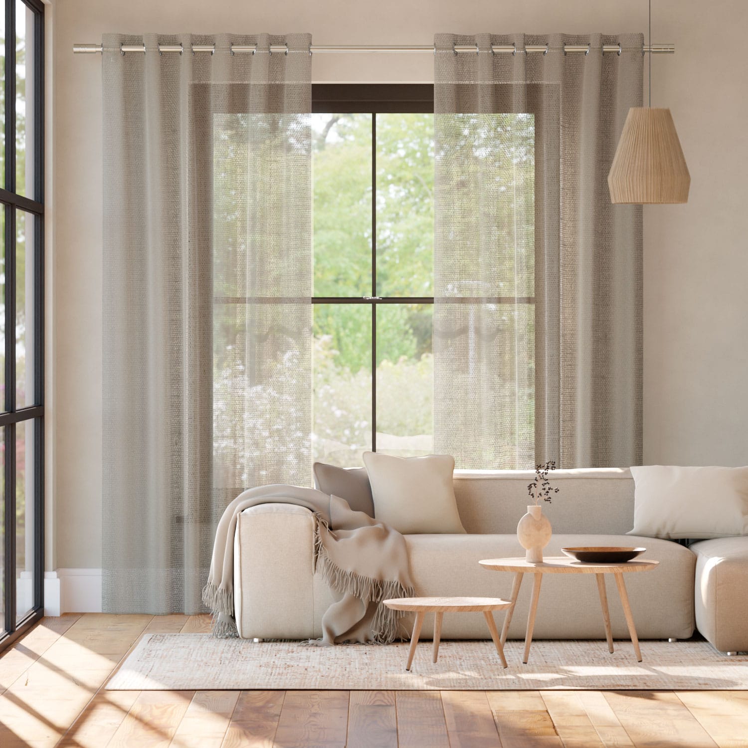 Colorized Lumiere Unlined Ariel York Stone Curtains