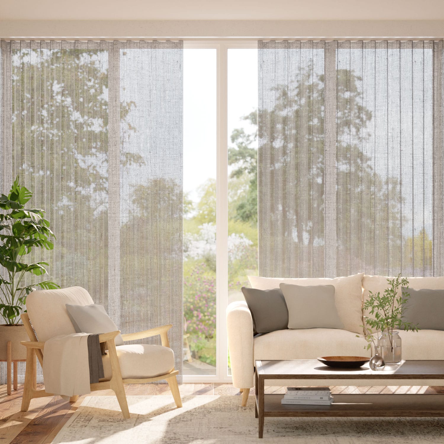 Colorized Lumiere Unlined Ariel Silver Stone Curtains 6451