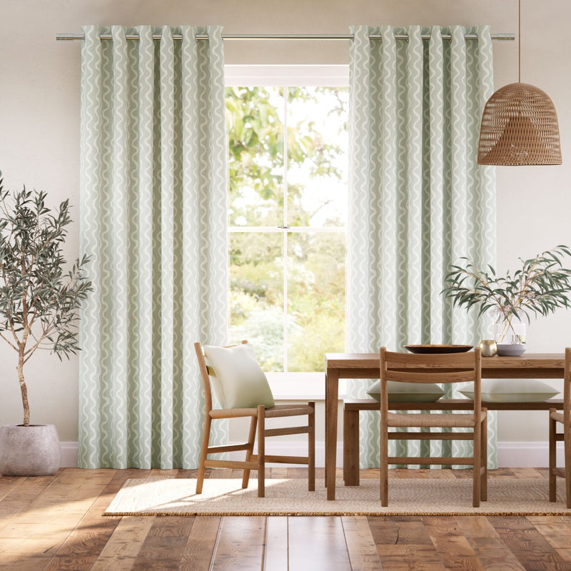 Colorized Swirl Stripe Slate Curtains