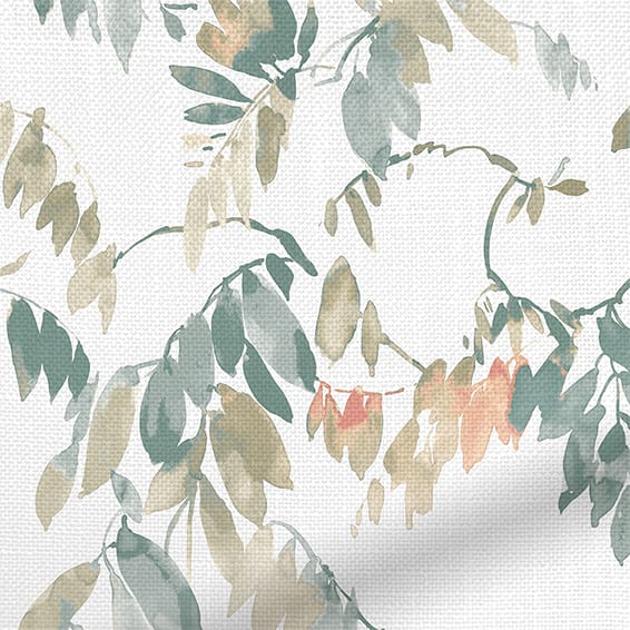 ColorizedPLA Watercolour Canopy Apricot & Sage Curtains