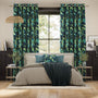 Colorized Watercolour Canopy Teal Curtains