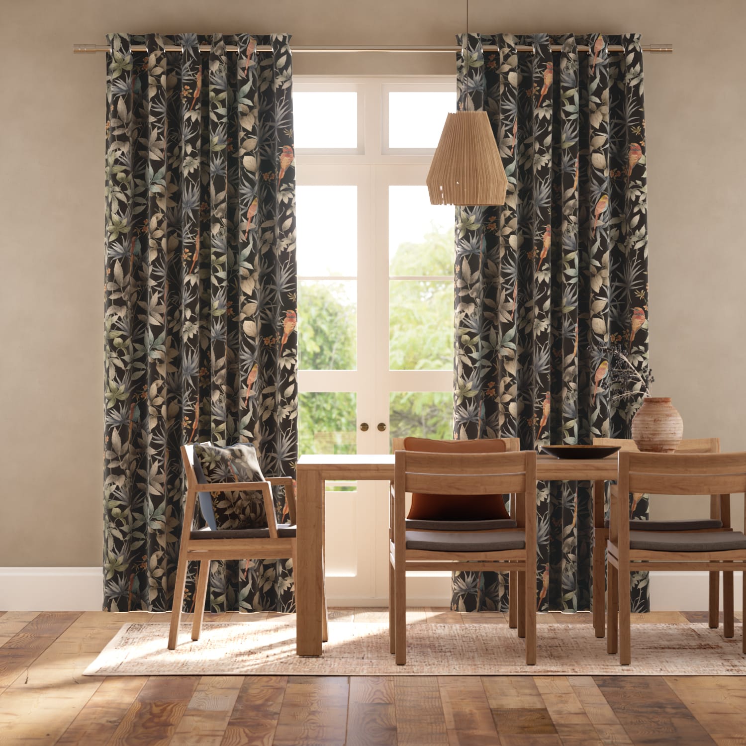 Colorized Paradiso Velvet Charcoal Curtains 6484