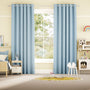 Colorized Dotty Dots Sky Blue  Curtains
