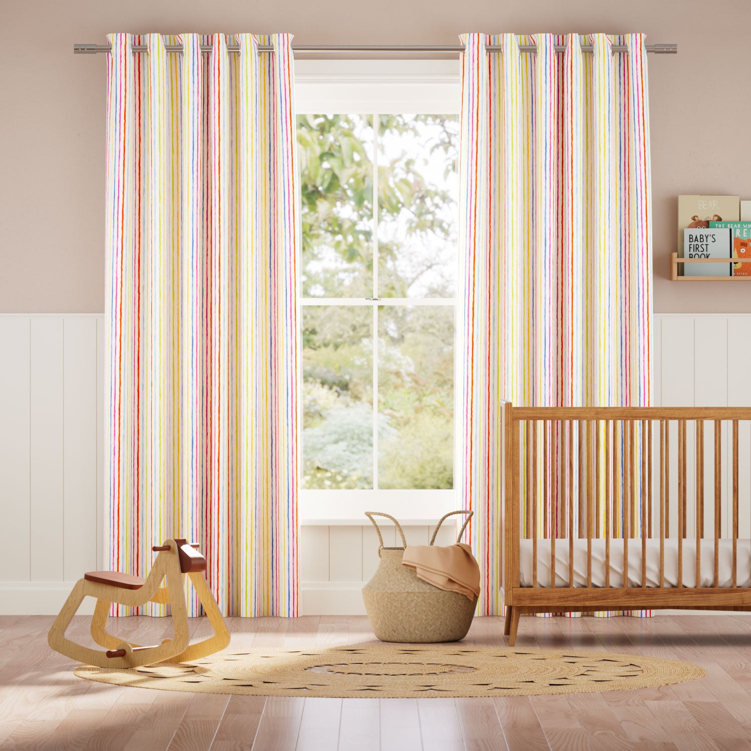 Colorized Suki Stripe Multi Curtains 6504