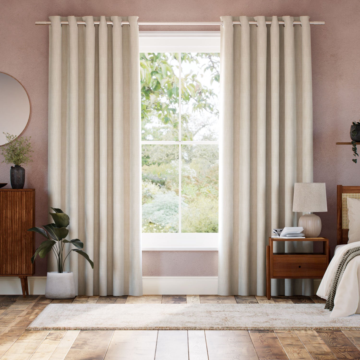 Colorized Eco-Friendly Nyah Hopsack Curtains
