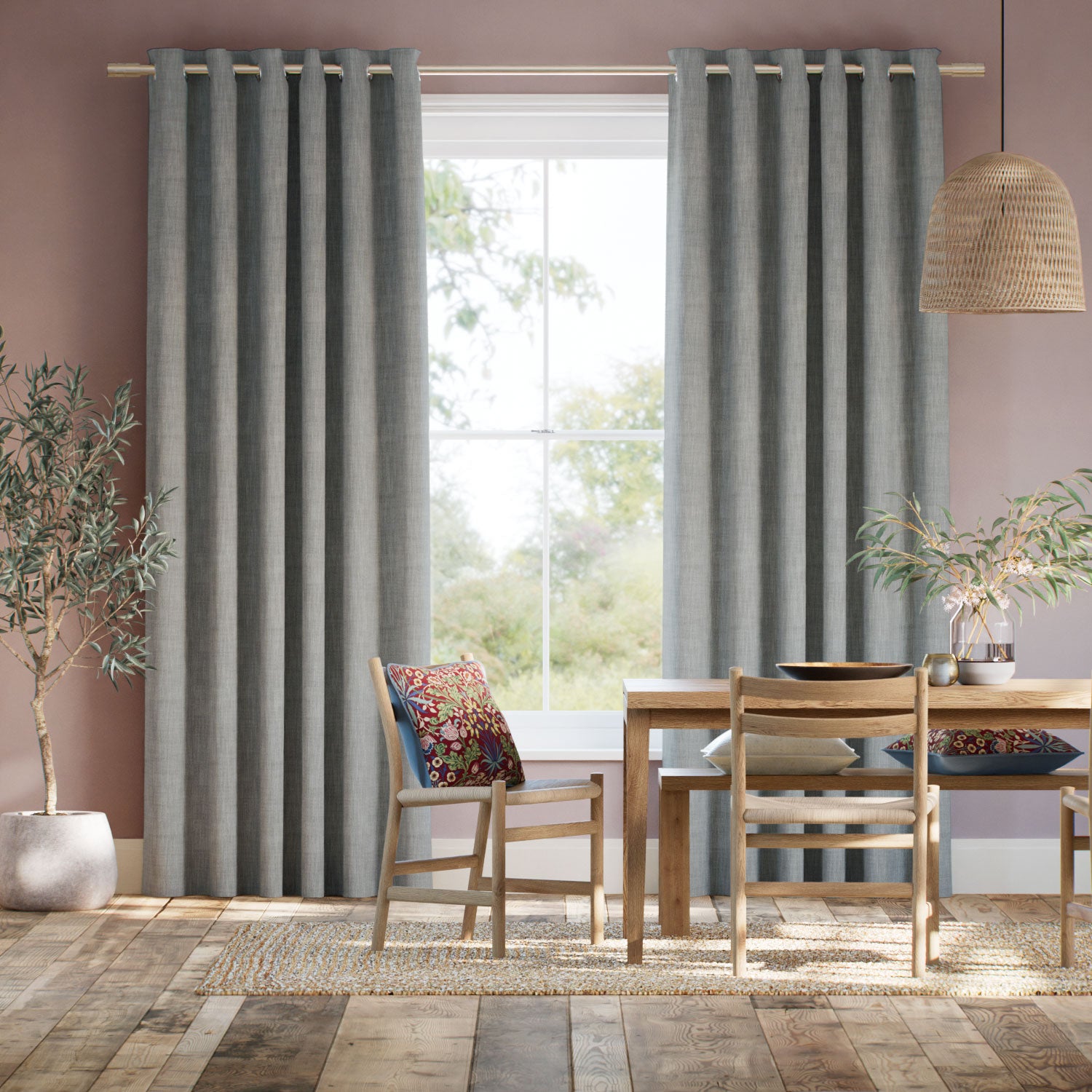 Colorized Eco-Friendly Nyah Flint Curtains 6537