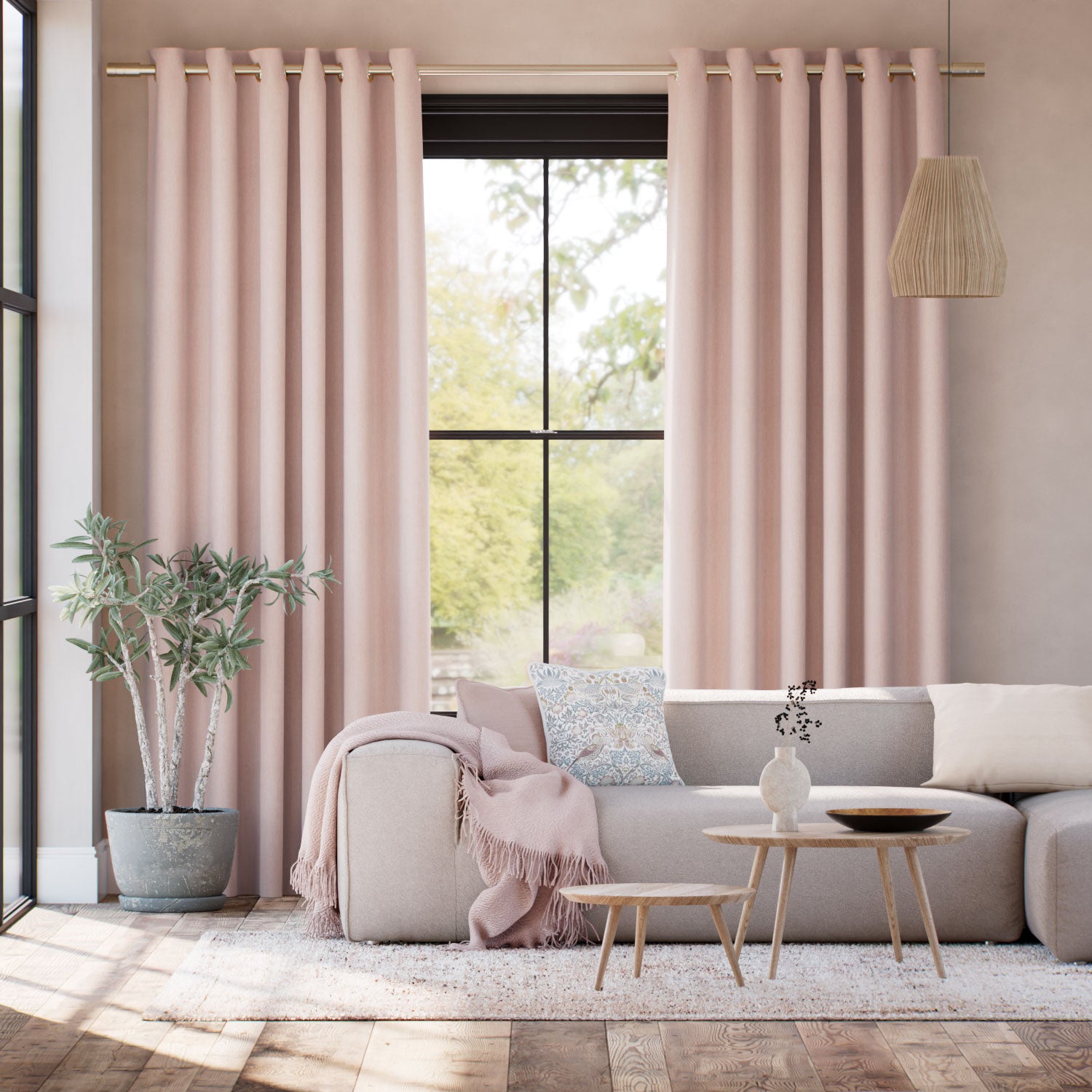Colorized Isabella Blossom Curtains 6551