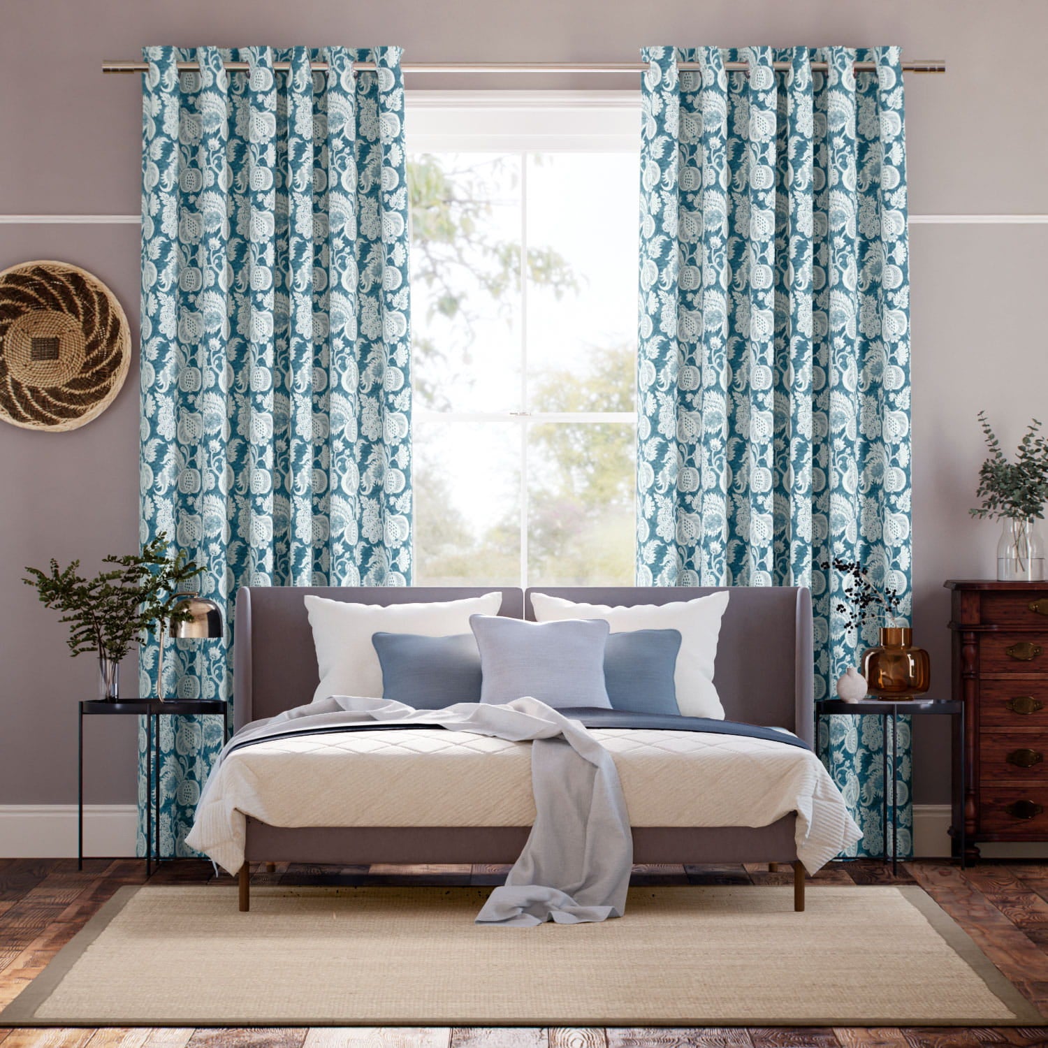 Colorized China Blue Air Force Blue Curtains 6564