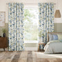 Colorized Newnham Courtney Cobalt Sage Curtains 6568