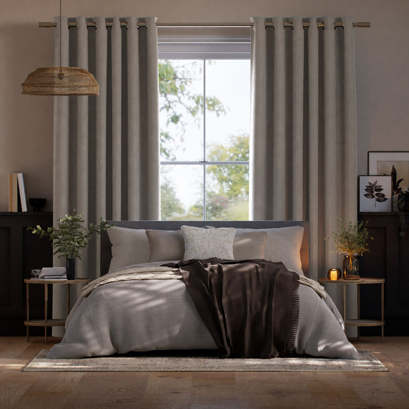 Colorized Cambridge Velvet Blackout Champagne Curtains 6576