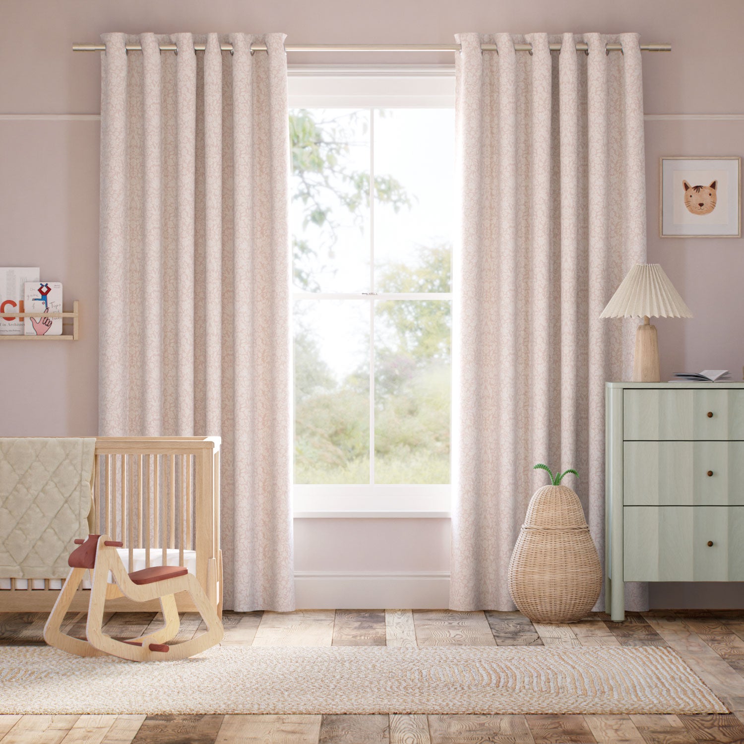 Colorized Eleni Blush Curtains 6591