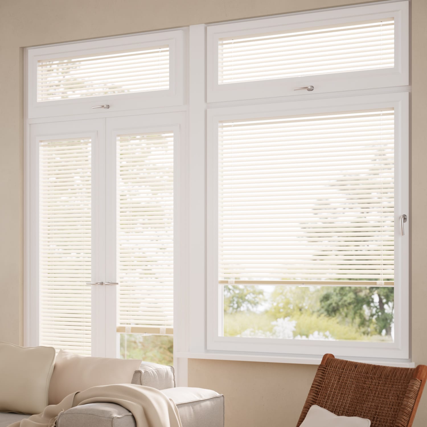 ColorizedZoom PerfectFIT Antique White Venetian Blind 7877