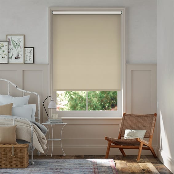 Colorized Capital Blackout Buttermilk Roller Blind 7949