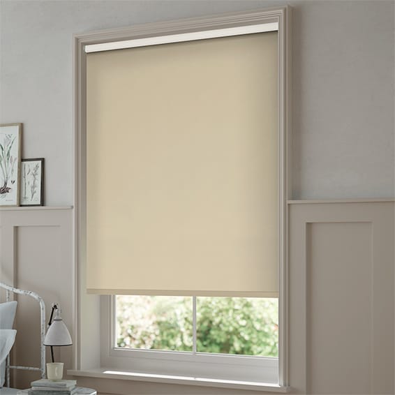 ColorizedZoom Capital Blackout Buttermilk Roller Blind 7949