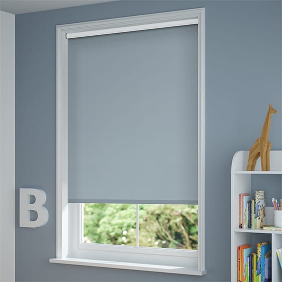 ColorizedZoom Capital Blackout Arctic Blue Roller Blind 7947