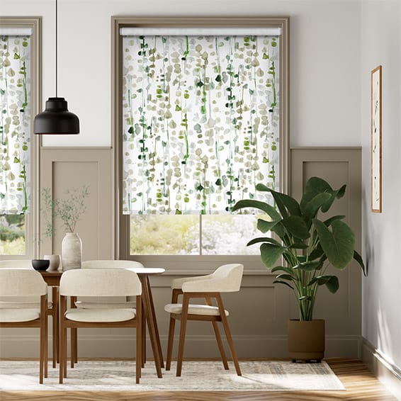 Colorized Choices Alyssa Linen Leaf Green Roller Blind 7955