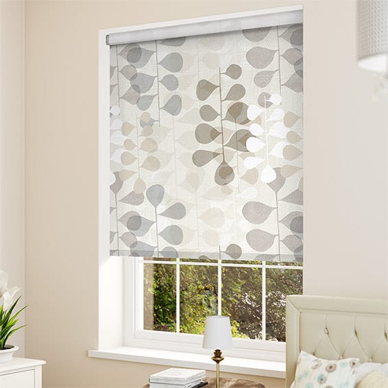 ColorizedZoom Choices Blooming Meadow Linen Neutral Roller Blind 7962