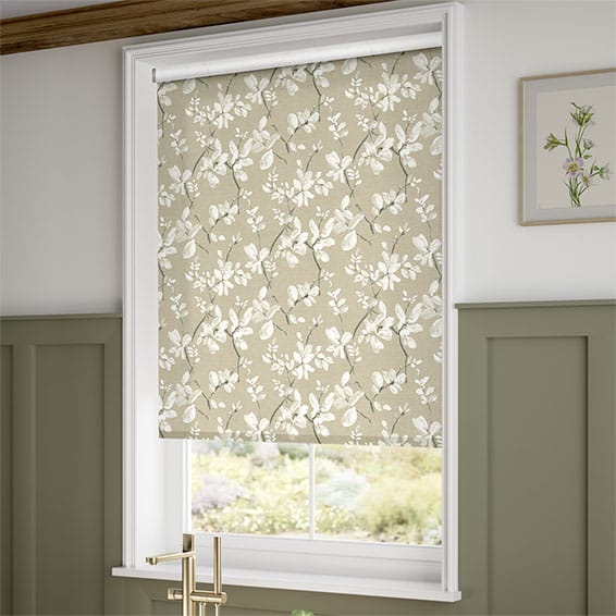 ColorizedZoom Choices Madelyn Linen Chalk White Roller Blind 8004