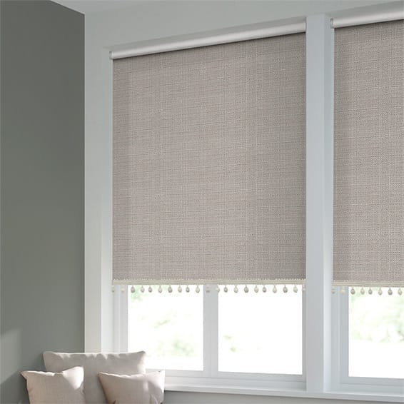 ColorizedZoom Choices Quintessence Paloma & Stone Trimmed Roller Blind 8022