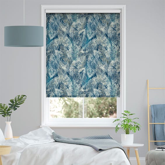 Colorized Choices Shadow Leaf Linen Admiral Roller Blind 8023