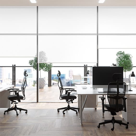 Colorized Contract Oculus Alabaster Roller Blind 8025