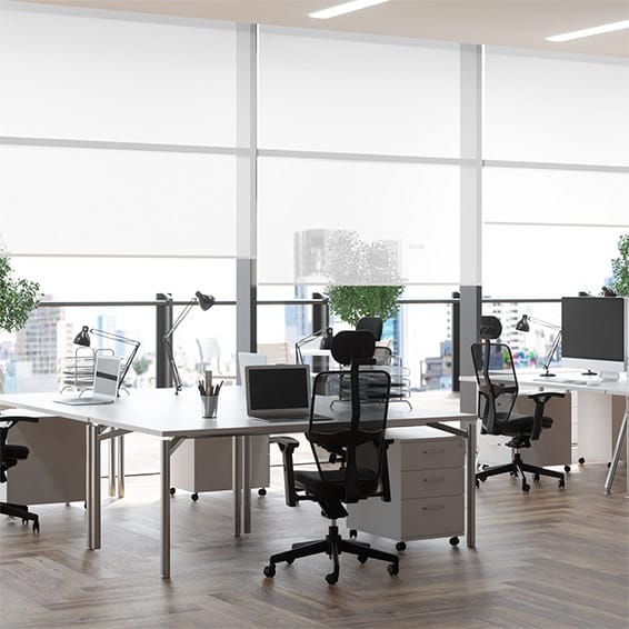 ColorizedZoom Contract Oculus Alabaster Roller Blind 8025