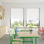 Colorized Contract Oculus Cotton White Roller Blind 8028