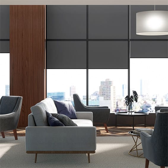 Colorized Contract Oculus Slate Roller Blind 8035