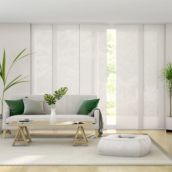 Colorized Oculus Cotton White Panel Blind
