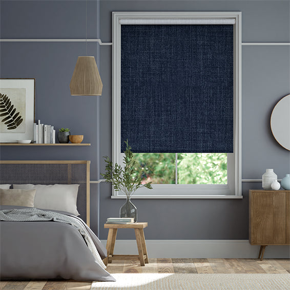 Colorized Thermal Luxe Dimout Twilight Blue Roller Blind 8117