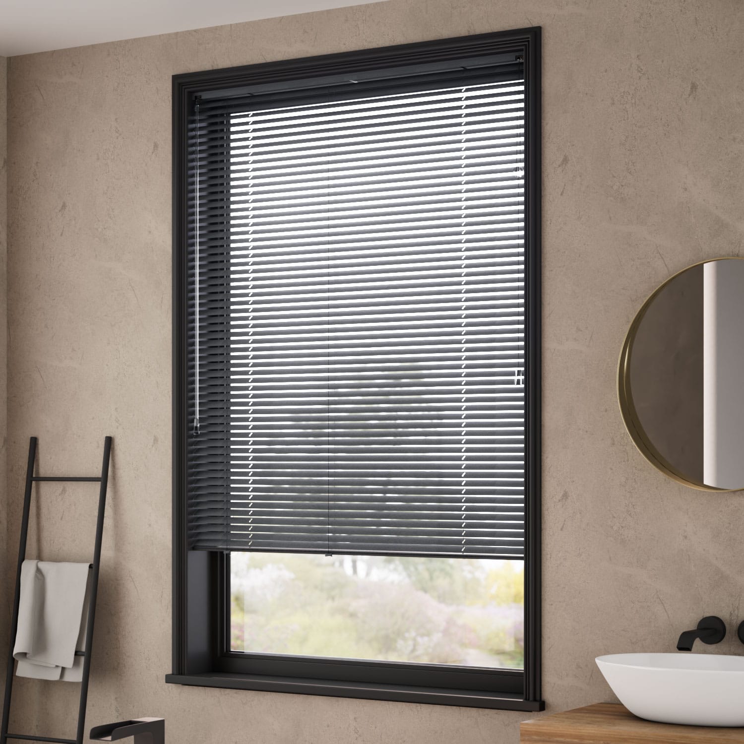 ColorizedZoom Spirit Dark Grey Venetian Blind - 25mm Slat 8180