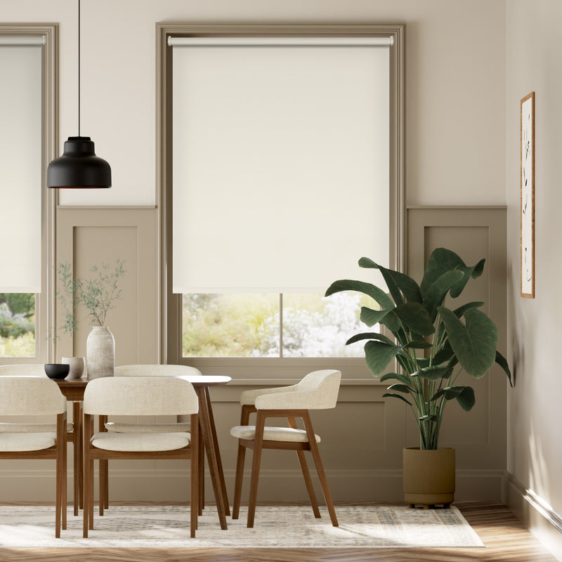 Colorized Vintage White PVC Blackout Vertical Blind