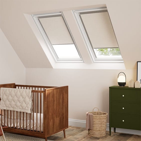 ColorizedZoom Expressions Ivory Blackout Blind for VELUX® Windows 9458