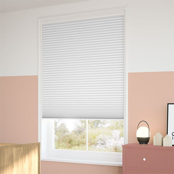 ColorizedZoom Electric DuoShade Cordless Chalk Thermal Blind 9027