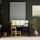 Colorized Electric DuoShade Cordless Nickel Grey Thermal Blind 9035