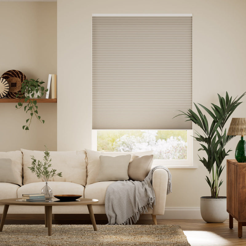 Colorized Electric DuoShade Cordless Pebble Thermal Blind 9036