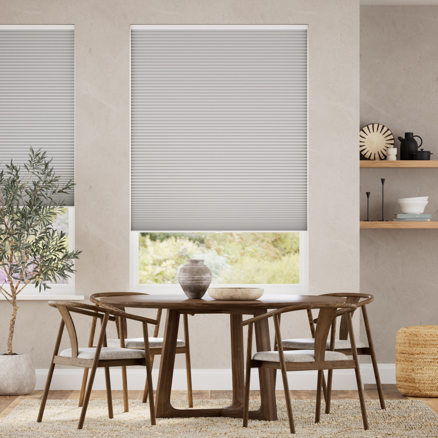 Colorized Electric DuoShade Cordless Plume Thermal Blind 9038
