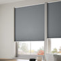 ColorizedZoom Electric DuoShade Cordless Slate Blue Thermal Blind 9043