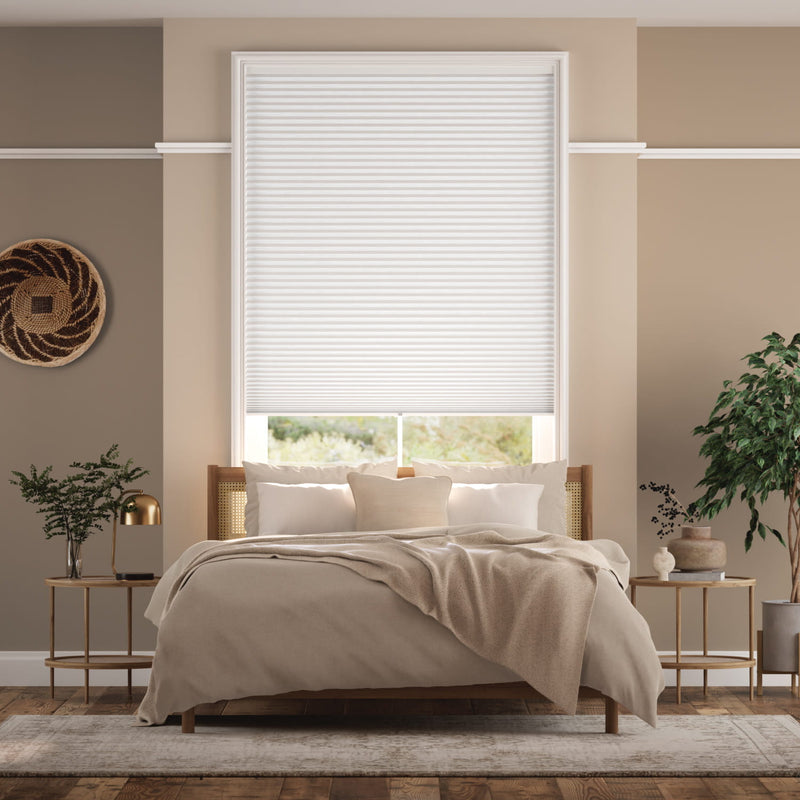 Colorized Electric DuoShade Cordless Arctic White Thermal Blind 9042