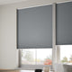 ColorizedZoom Electric DuoShade Cordless Slate Blue Thermal Blind 9043